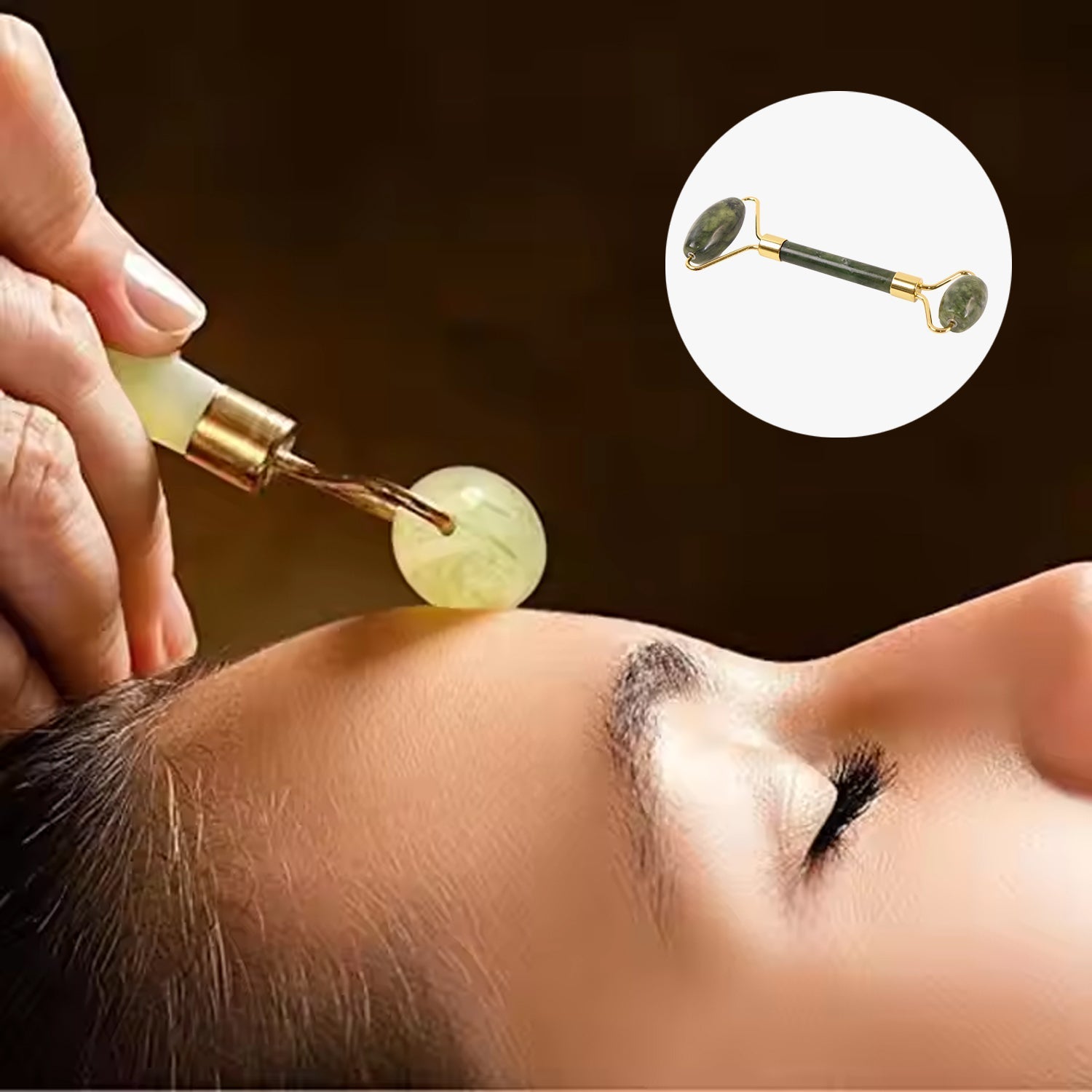 Dual-Headed Jade Facial Massage Roller (1 Pc) Dual-Headed Jade Facial Massage Roller (1 Pc)